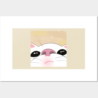 Little curious cat meme Posters and Art